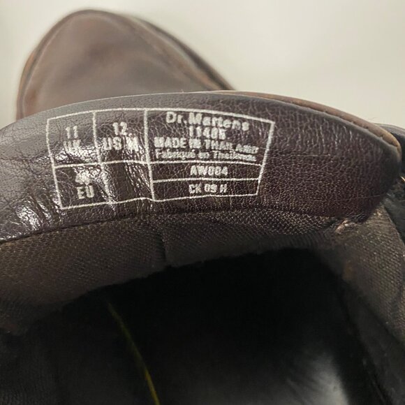 Dr Martens 11405 Mens Brown‎ Leather Oxford Shoes Lace Up Moc Toe Size 12 UK 11